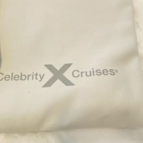 NWOT Celebrity Cruises 1st Class Retreat Canvas Tote Bag With Pouch Gray Large - Picture 2 of 5